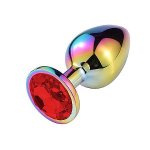 PLUG M - EM METAL MULTICOR COM JOIA REDONDA