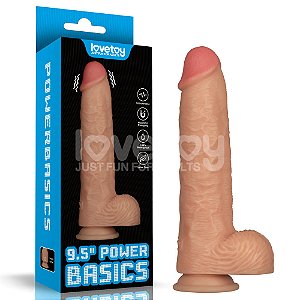 VIBRADOR REALÍSTICO RECARREGÁVEL 9 VIBRATING POWER BASICS COCK