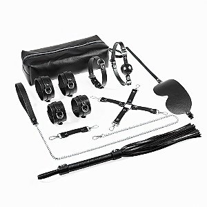 KIT NÉCESSAIRE DE BONDAGE COM 8 PRODUTOS