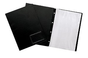Pasta Catálogo Preta Em PVC 100 Envelopes