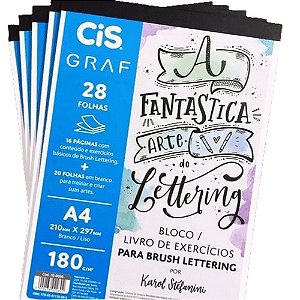 2 Blocos/Livros De Exercícios Para Brush Lettering  - CIS