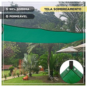 Tela Sombreamento Decorativo 90% Verde 5x6