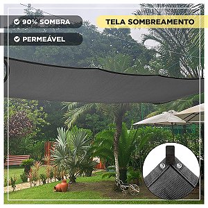 Tela Sombreamento Decorativo 90% Preto 3x10
