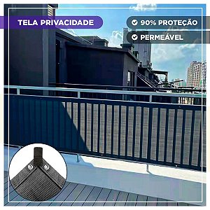 Tela Privacidade e Proteção Preto 1,5x5