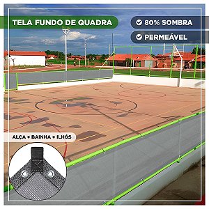 Tela Fundo De Quadra Esportiva Cinza 1,5m x 16m