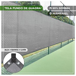 Tela Fundo De Quadra Esportiva Cinza 2m x 16m