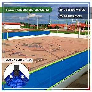 Tela Fundo De Quadra Esportiva Azul 1m x 18m