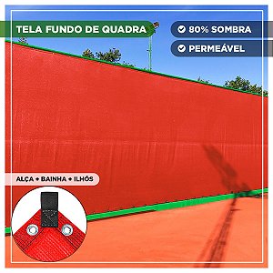 Tela Fundo De Quadra Esportiva Vermelha 3m x 18m