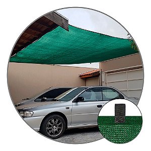 Tela Sombrite Verde 80% 3x6 Sombreamento Toldo Garagem