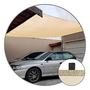 Tela Sombrite Bege 80% 5x4 Sombreamento Toldo Garagem