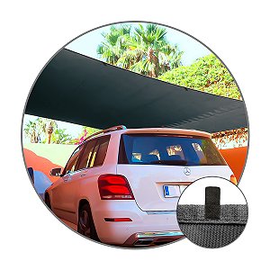 Tela Sombrite Preto 90% 4x8 Sombreamento Toldo Garagem