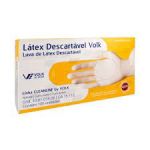 LUVA VOLK DE LATEX DESCARTAVEL COM AMIDO CA 15112 CX 100