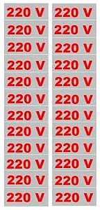 PLACA SINALIZAÇÃO - ETIQUETA 220V