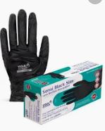 LUVA VOLK NITRÍLICA PRETA SENSI BLACK SLIM CAIXA COM 100 - CA 43174