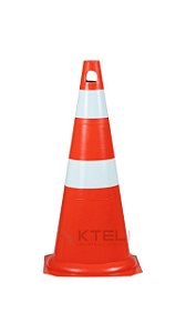 CONE FLEXIVEL COM REFLETIVO 50CM LARANJA TIPO II - KTELI