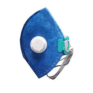 RESPIRADOR DESCARTAVEL NEW PROT PFF2 AZUL COM VALVULA CA: 50.906