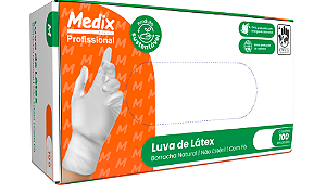 LUVA LATEX COM TALCO INDUSTRIAL 100 UNIDADES MEDIX CA0-41486/39036