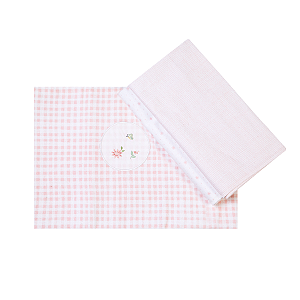 Kit 03 Cueiro Flanelado Papi Estampado Meninas Para Bebê 80Cm X 80Cm - Tema Jardim