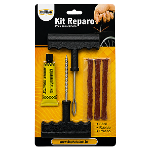 Kit Reparo De Pneu Sem Câmara Moto E Carro Modelo Padrão - DUPRAN