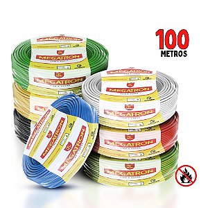 Cabo Flexível Fio Elétrico 100 Metros Megatron Alta Resistência