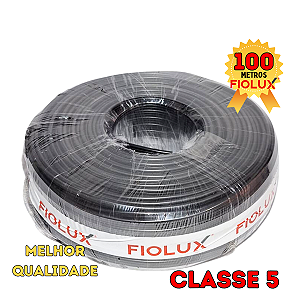CABO PP PLANO 3 * 2,50MM - "PRETO CLASSE 5" 100 METROS Fiolux