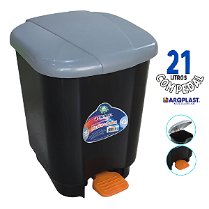 Lixeira 21 Litros Com Tampa e Pedal da Arqplast lixeira Grande