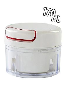 Mini Triturador Manual 170ML Branco P Cozinha Uso Doméstico