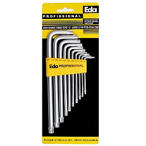 Chave Torx Longa profissional T9at50 c/ furo guia reforçada