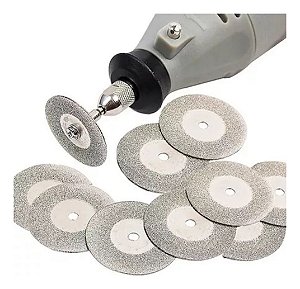 Kit 10 Mini Discos Diamantado 22mm Pmicro Retifica furadeira