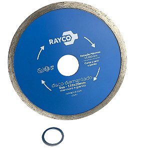 Disco de corte diamantado liso p/ mármore e granito rayco