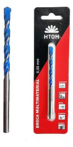 Broca Multimaterial Fura tudo 6 x100mm ponta metal duro Htom