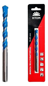 Broca Multimaterial Fura tudo 10x120mm ponta metal duro Htom