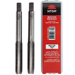Jogo Macho Manual M8 X 1.25mm Aço Liga Ws Com 2 Peças Htom