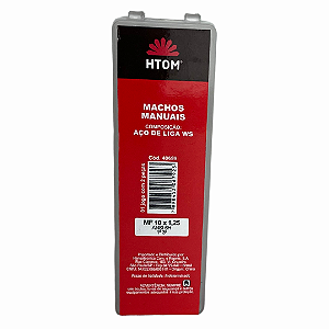 Jogo Macho Manual MF 10X1,25mm Aço Liga Ws 2pcs Profissional