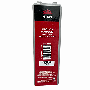 Jogo Macho Manual UNF 3/8X24mm Aço Liga Ws Com 2pcs Htom