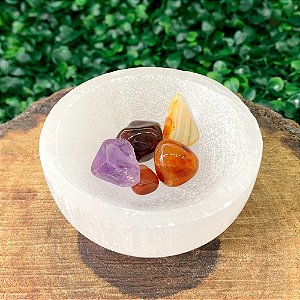 BOWL DE SELENITA - Cristal de Purificação e Energização Espiritual