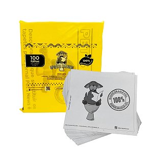 Jornal Pet Papel Limpo Higiênico Absorvente Para Cães 100un