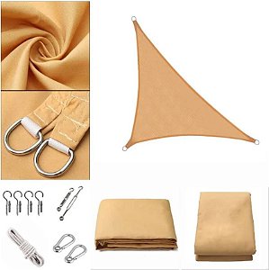 Tela Triangular Sombralux 4x4x5.6 m + Kit de Instalação
