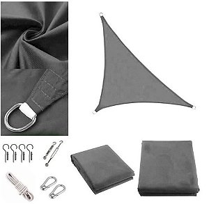 Tela Triangular Sombralux 3x3x4 m + Kit de Instalação