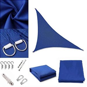 Tela Triangular Sombralux 5x5x7 m + Kit de Instalação