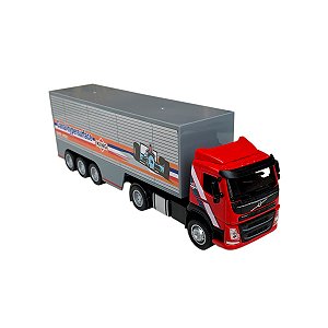 Caminhão Volvo Container C/ Luz E Som 1:50 California Toys