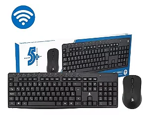 Combo Teclado + Mouse Wireless (sem Fio) Office Kw-500 5+