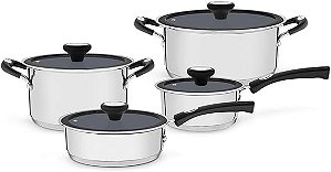 Jogo de Panelas Fundo Triplo Tramontina Solar Ceramic Inox