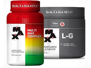 Kit Imunidade - Max Titanium L-G Glutamina 150g + Multimax Complex 90caps Vitaminas e minerais