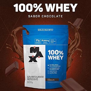 Whey Refil 100% concentrado  900gr - Max Titanium