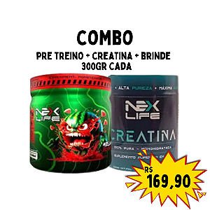 Combo Nexlife - Pré treino + Creatina 300gr