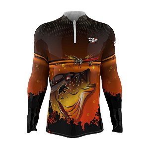 Camiseta de Pesca Mar Negro 2021 Paca Açu