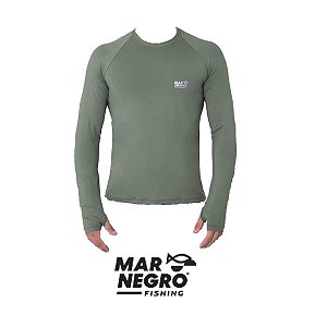 Camiseta Mar Negro 2020 Gola Careca C/ Luva Verde Musgo