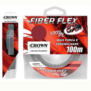 Linha Crown Multifilamento Fiber Flex 8x Cinza c/ Blister (100 m)