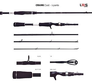 Vara p/ Carretilha Lumis Crank 5'8'' 1,74m 25lbs Inteiriça